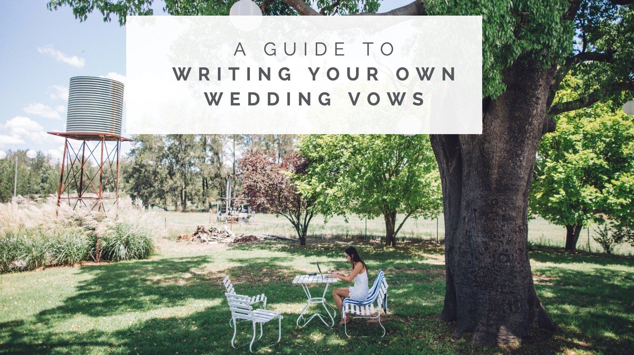 how to write your own wedding vows