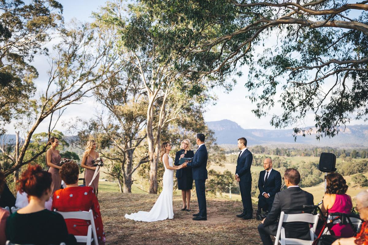 Ceremony at Blue Mountains wedding