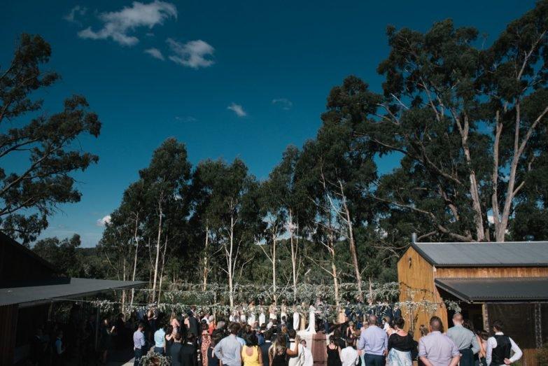Guests after ceremony at VIC wedding venue, The Burrow