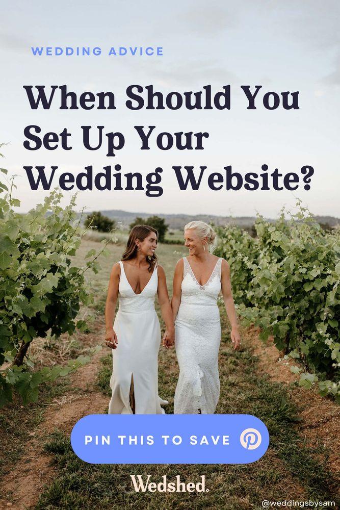 when to set you your wedding website