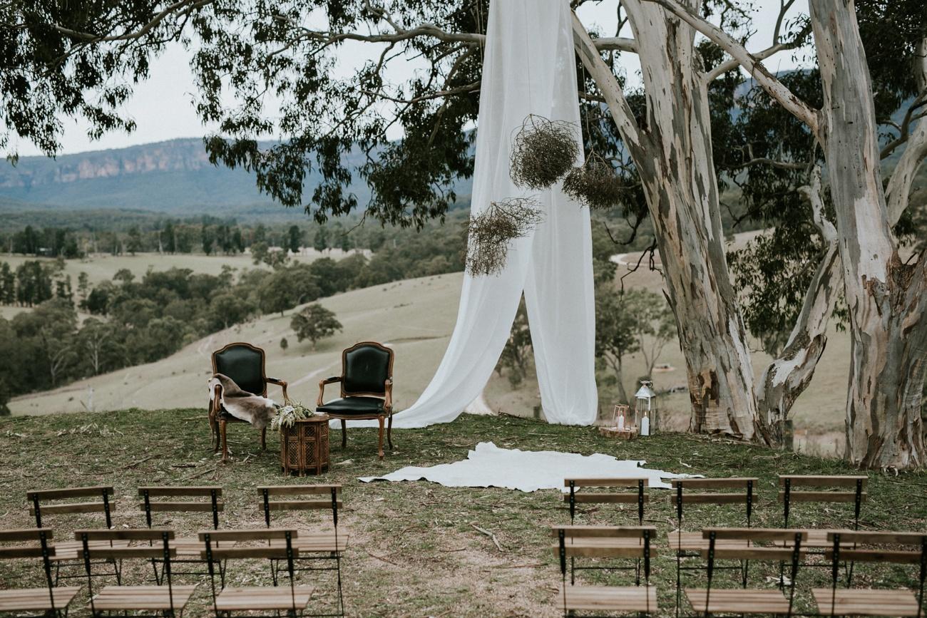 NSW Blue Mountains wedding venue rustic styling